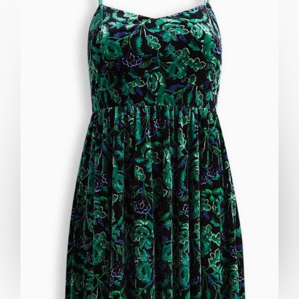 torrid Midi Velvet Skater Dress 6X NWT